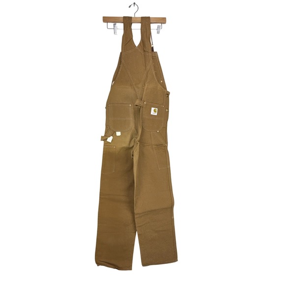 Vintage Carhartt R01 Brown Duck Canvas Bib Overalls 24x32 Mens Workwear